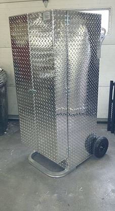 french door show box with clothes rack A