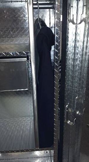 french door show box with clothes rack C